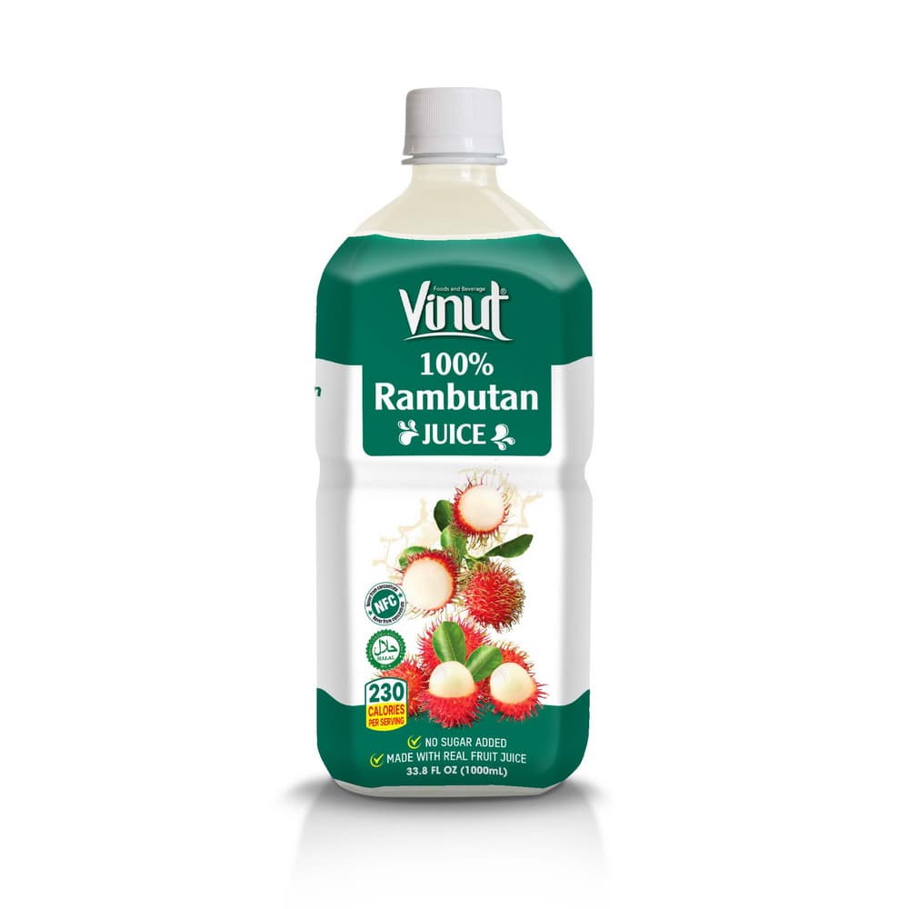 Vinut 100% Rambutan Juice, NFC, No Sugar Added, PET Bottle, 33.8 fl oz 1000 mL