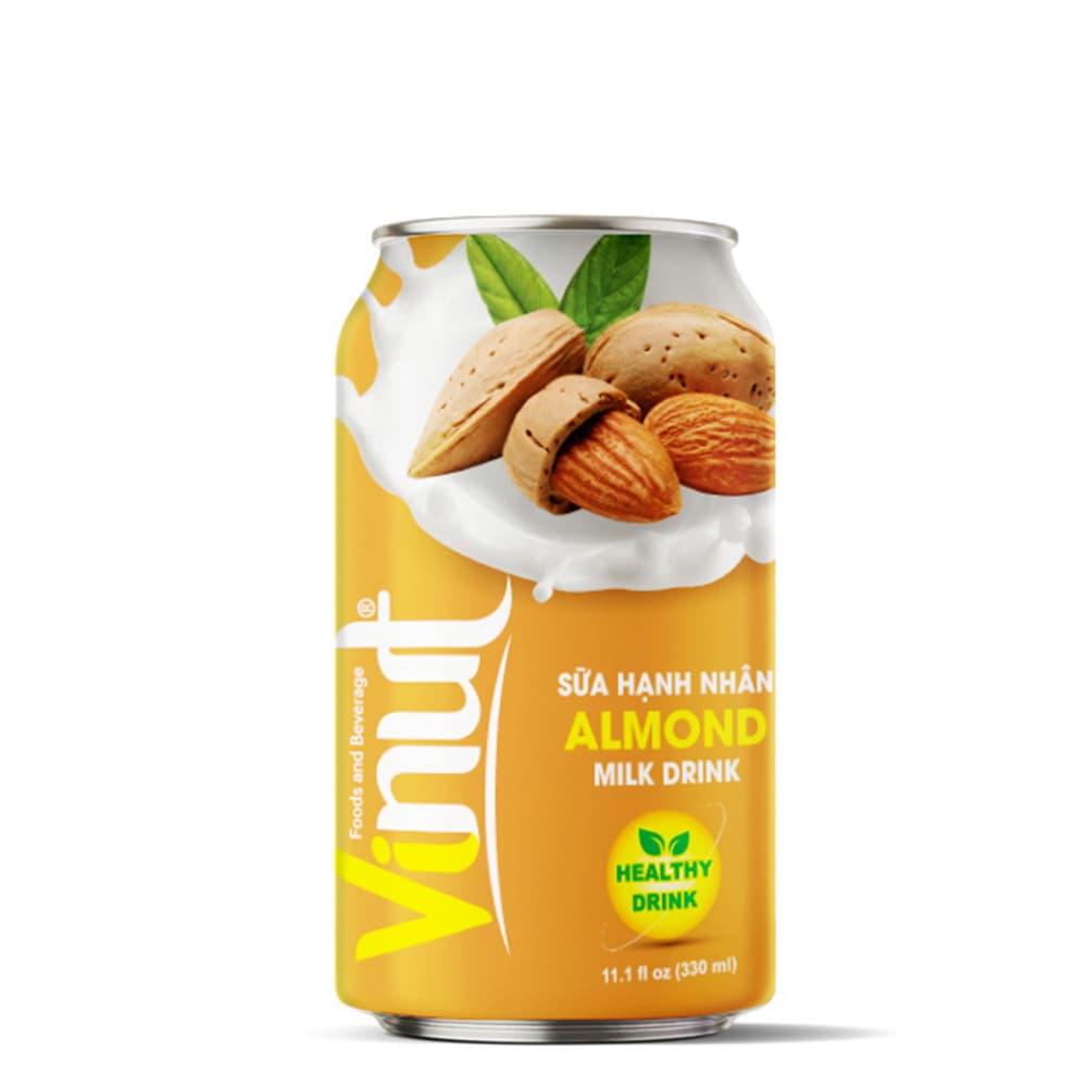 VINUT 杏仁牛奶饮料 健康饮品 罐装 330毫升 (11.1液量盎司)
