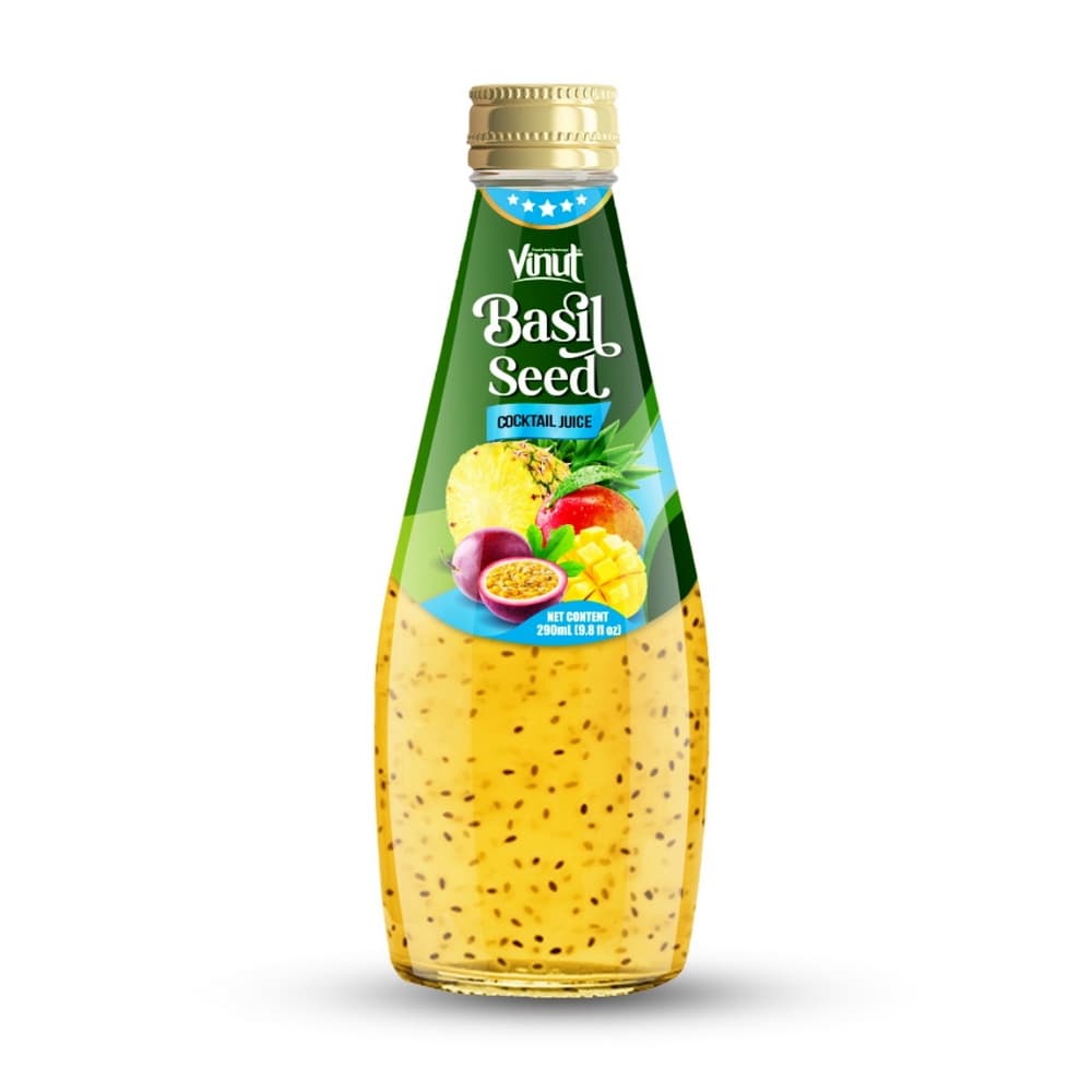 VINUT 鸡尾酒罗勒籽饮品 玻璃瓶 290毫升 (9.8液量盎司)