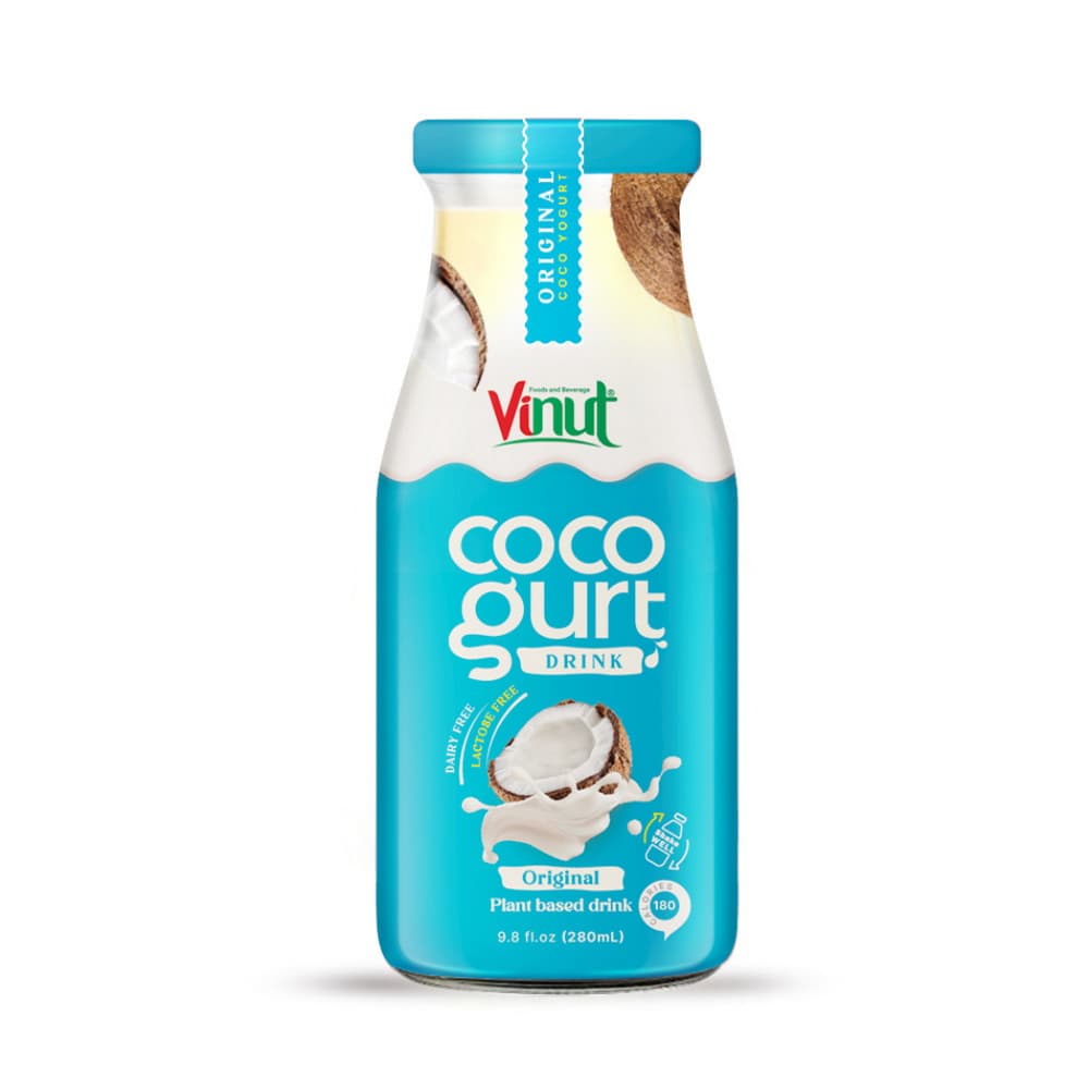 VINUT 椰子酸奶风味植物基饮品 原味 280毫升玻璃瓶