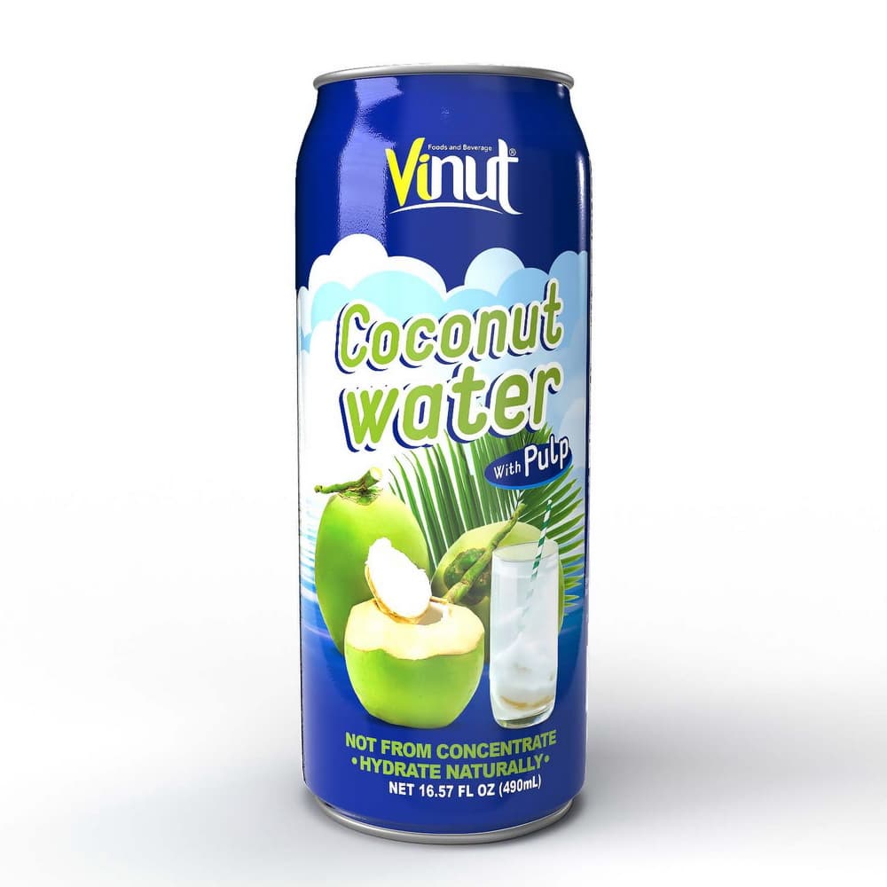 VINUT 含果肉椰子水 罐装 16.57 fl oz 490 mL
