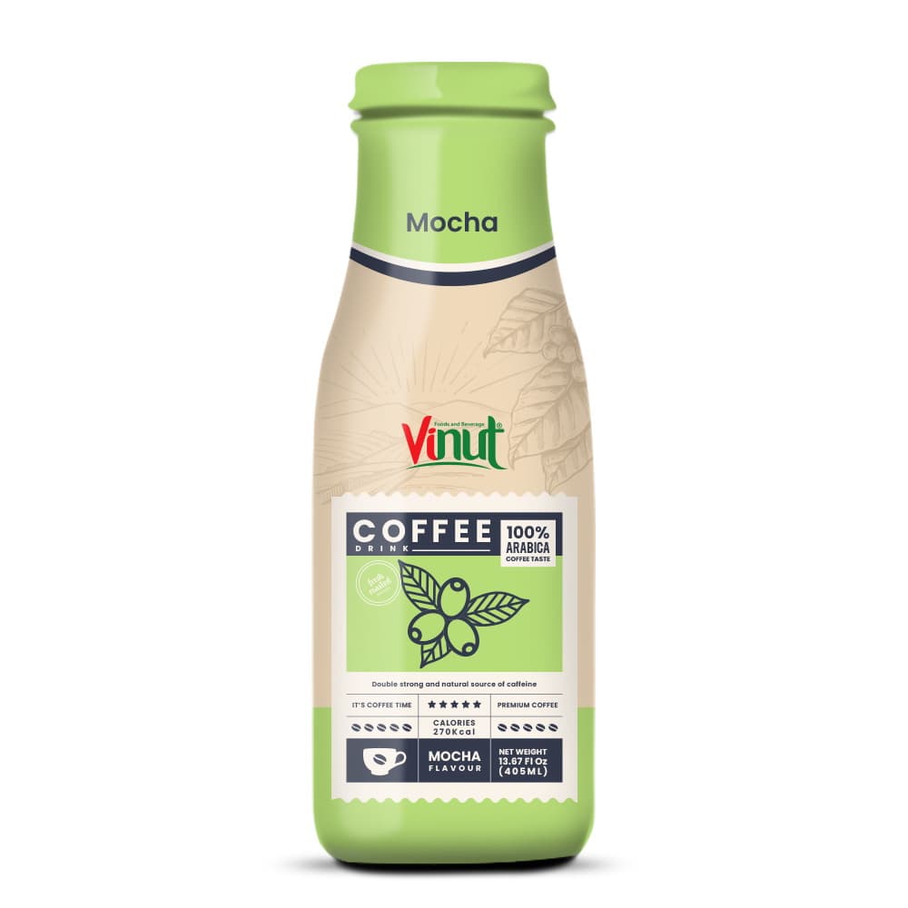 VINUT 咖啡饮品 100% 阿拉比卡, 摩卡风味, 瓶装, 13.87 液量盎司 405 毫升