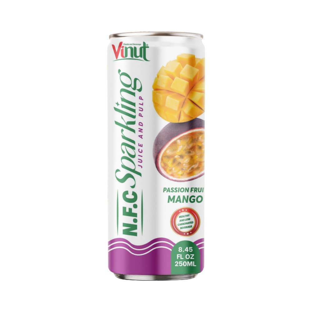 VINUT 气泡果汁 NFC百香果芒果果肉型 250毫升纤体罐