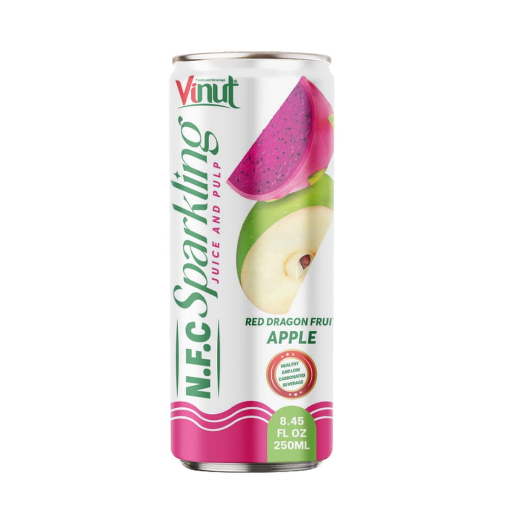 VINUT 气泡果汁 NFC红心火龙果苹果果肉型 250毫升纤体罐