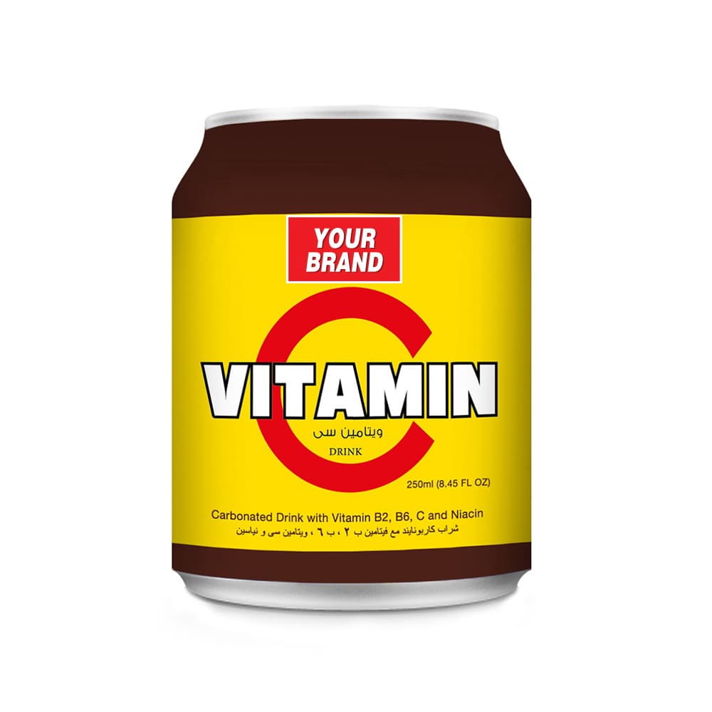 Vinut Vitamin C Drink, Carbonated Drink, With Vitamin B2 B6 C and Niacin, Short Can, 8.45 fl oz (250 mL)
